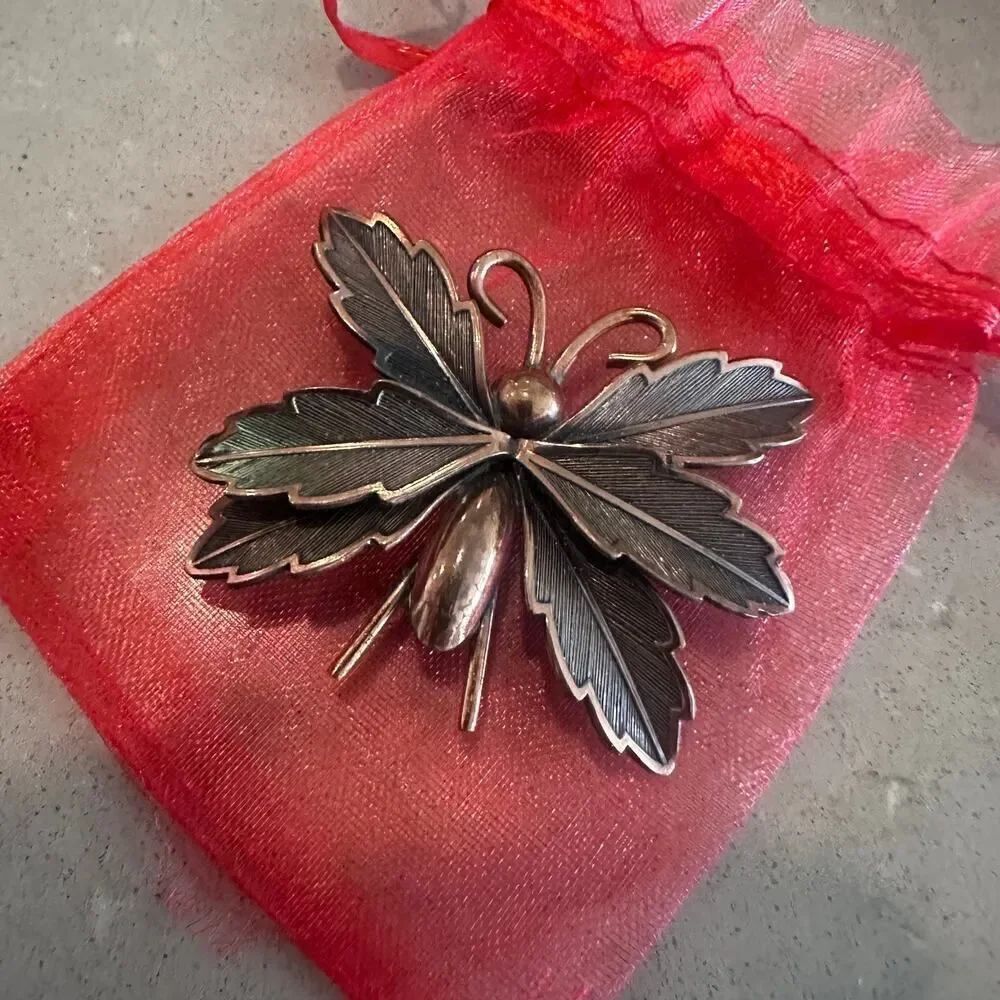 Vintage 1950s Copper Butterlfy/Moth Brooch/Pin-Bell Trading Post